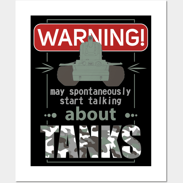 WARNUNG may spontaneously start talking about tanks - KV-2 Wall Art by FAawRay